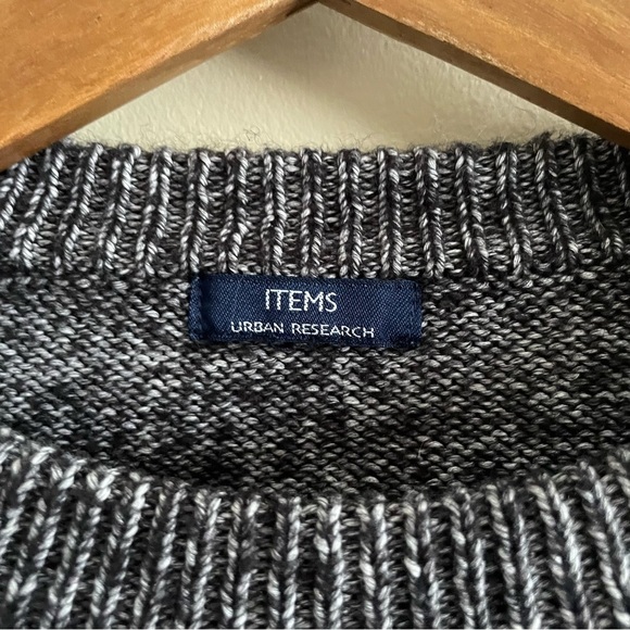 Wool Cotton Long Sleeve Crew Neck Sweater | Salt and Pepper Gray - Picture 4 of 8